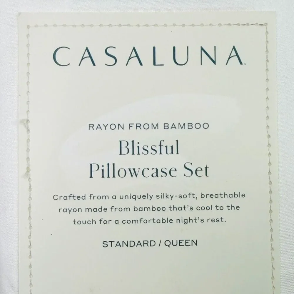 Casaluna Blissful Pillowcases - Set of 2 - Standard / Queen - White - 400 TC